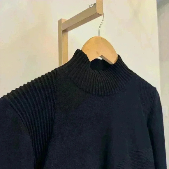 JLUXLABEL Women's XL Black Ribbed Long Sleeve Mock Neck Bodysuit - Picture 9 of 14